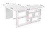 Hanah Home Vesper - Escritorio de Estudio Nogal y Blanco